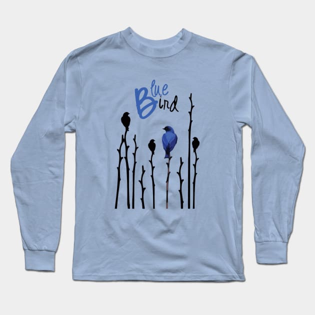 Blue Bird Long Sleeve T-Shirt by  El-Aal